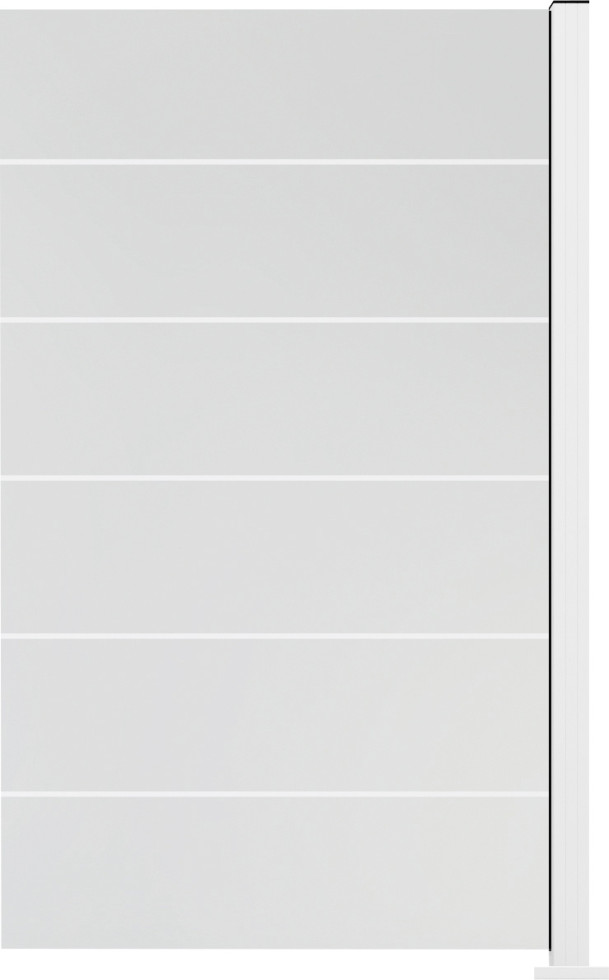 Ambiente Glaszaun Erweiterungsset Klarglas mit Siebdruck 187 x 107,2 cm weiß