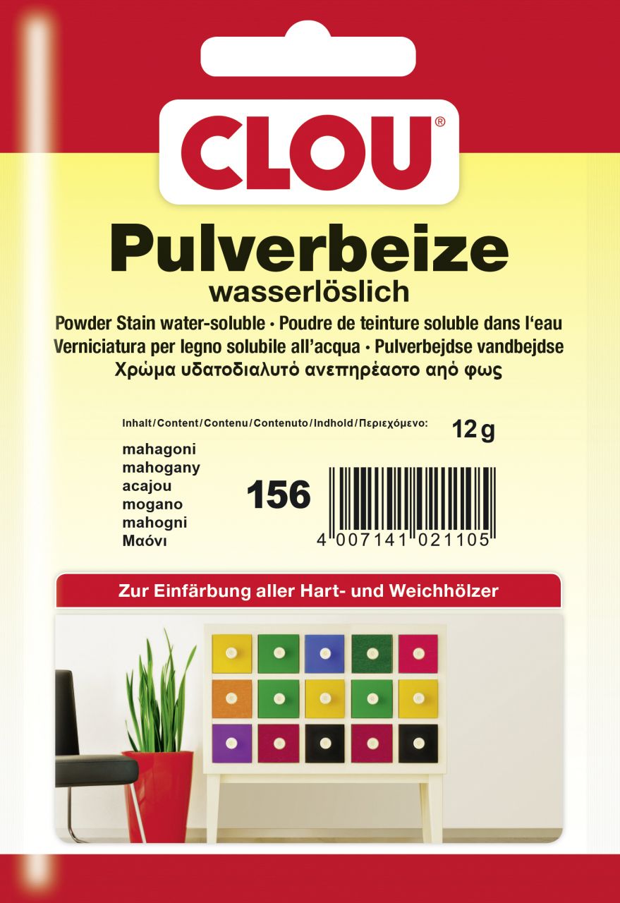 Clou Pulverbeize 12 g mahagoni