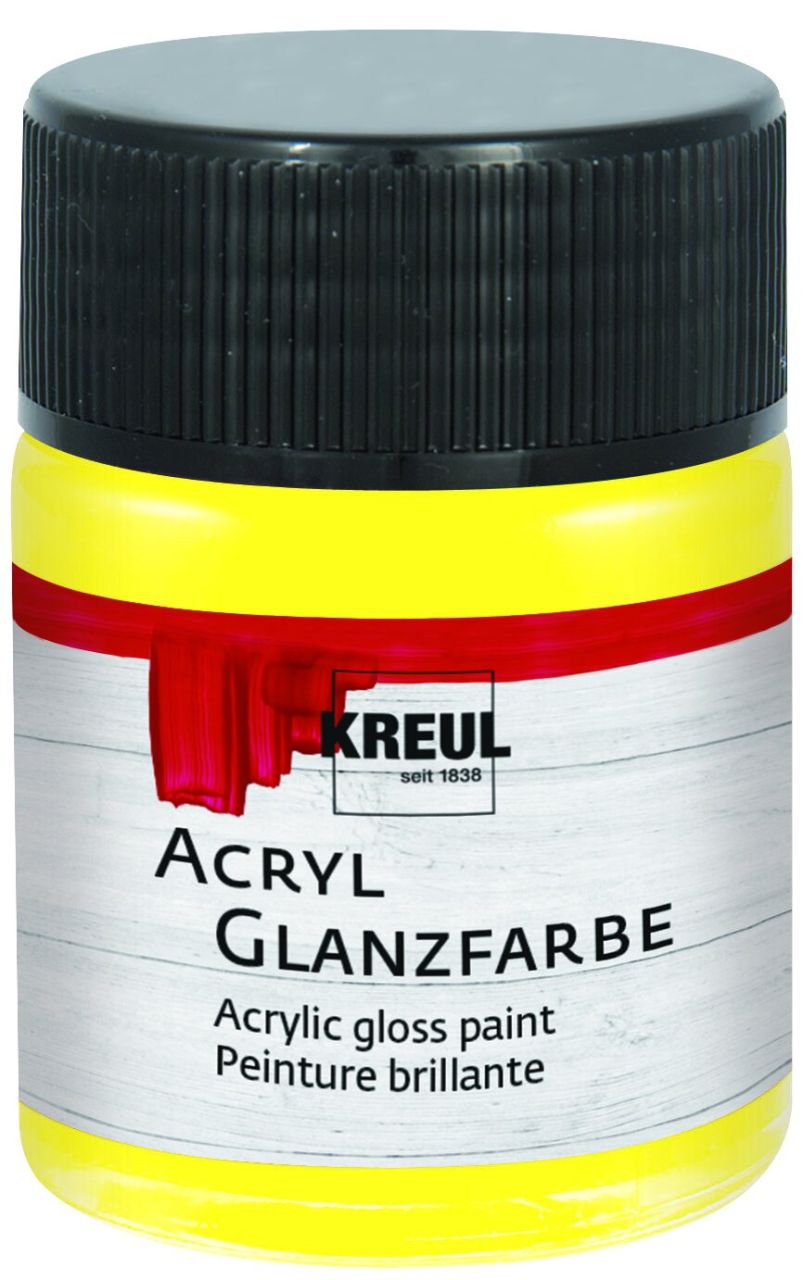 Kreul Acryl Glanzfarbe gelb 50 ml