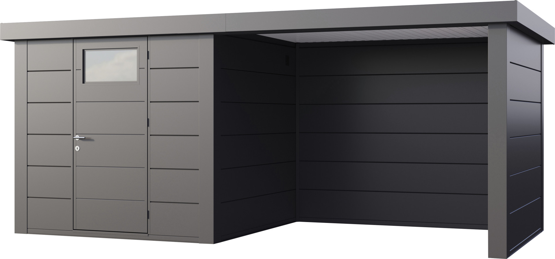 Telluria Gerätehaus Classico Lounge S 2424 rechts granitgrau 522 x 238 cm GFM6fba81dd2
