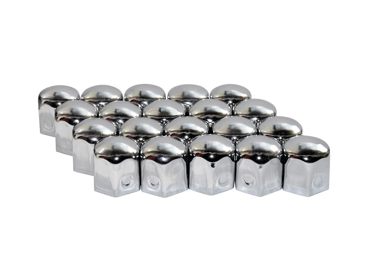 20x Radschraubenkappen 17mm Silber - Mit Diebstahlschutz Für Deine Alufelgen