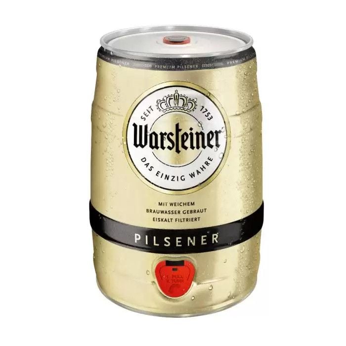 Warsteiner Bier Pils 5 l Party-Fass mit Zapfhahn GLO643010027