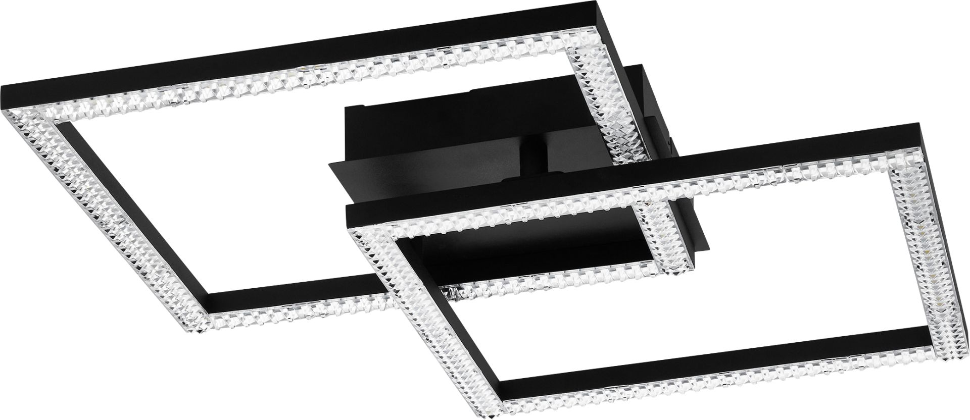 Eglo LED Deckenleuchte Lejias schwarz 45 x 45 cm warmweiß