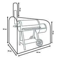 Primaster Schutzhülle für Smoker 125 x 80 x 125 cm