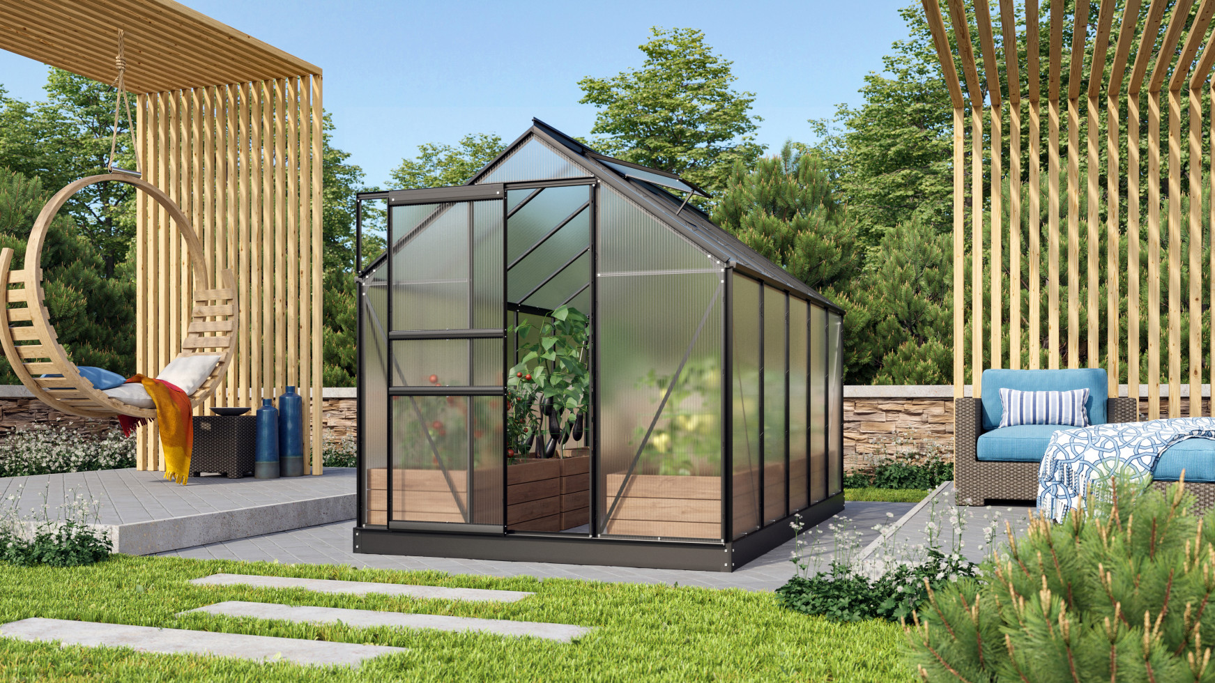 Vitavia Gewächshaus Venus 6200 192 x 317 cm 6 mm HPK