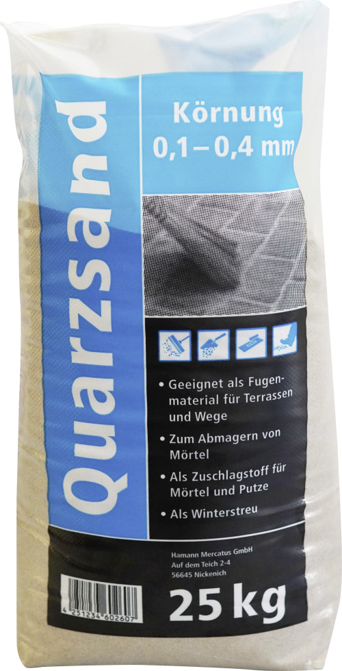 Quarzsand 0,1 0,4 mm natur 25 kg kaufen Globus Baumarkt