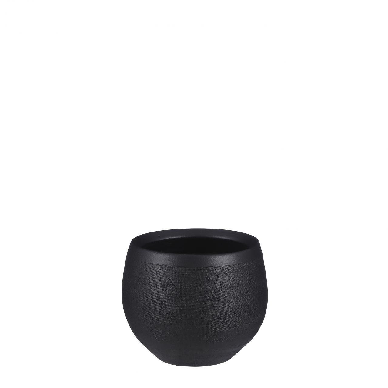 Mica Decorations Mica Blumentopf Douro 15 x 18 cm schwarz matt GLO692360594