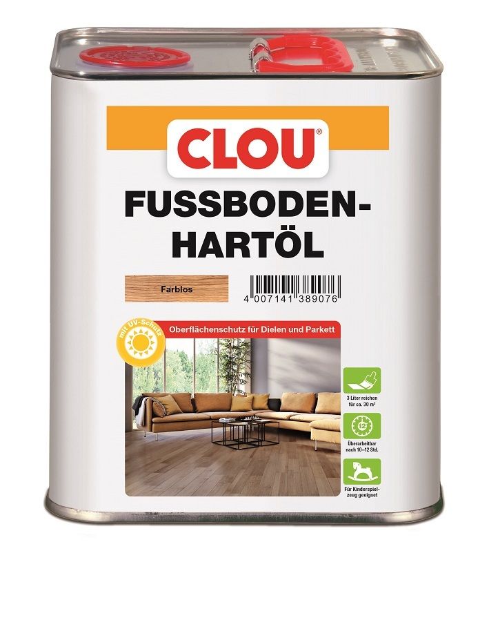 Clou Fußboden Hartöl 3 L farblos GLO765152947