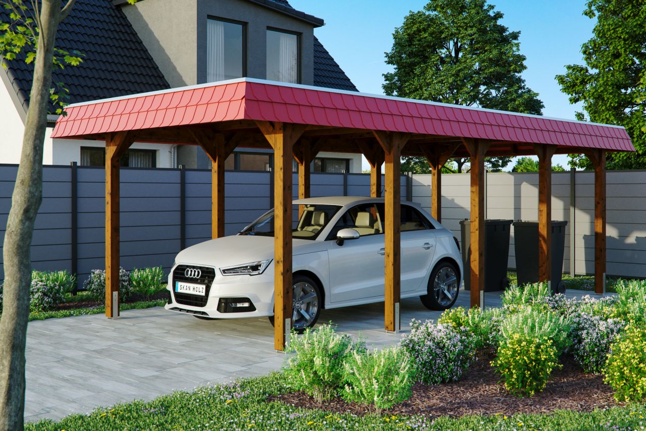 SkanHolz SKAN HOLZ Carport Spreewald 345 x 741 cm mit Aluminiumdach GLO784205103