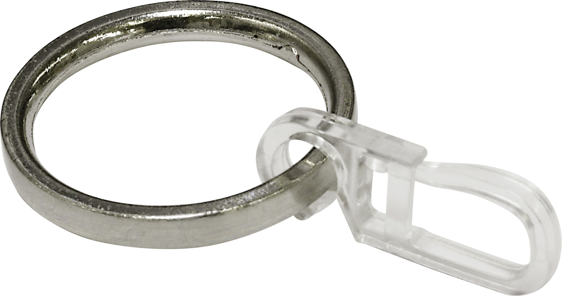 Gardinia Ringe mit Haken Vancouver, Ø 16/19 mm, edelstahl-optik