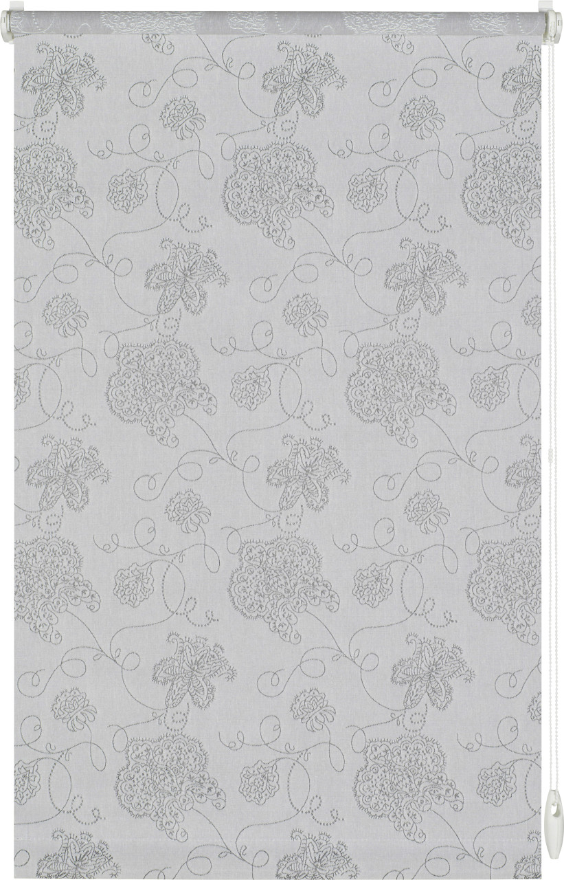 Gardinia EasyFix Rollo bestickt silber 120 x 150 cm