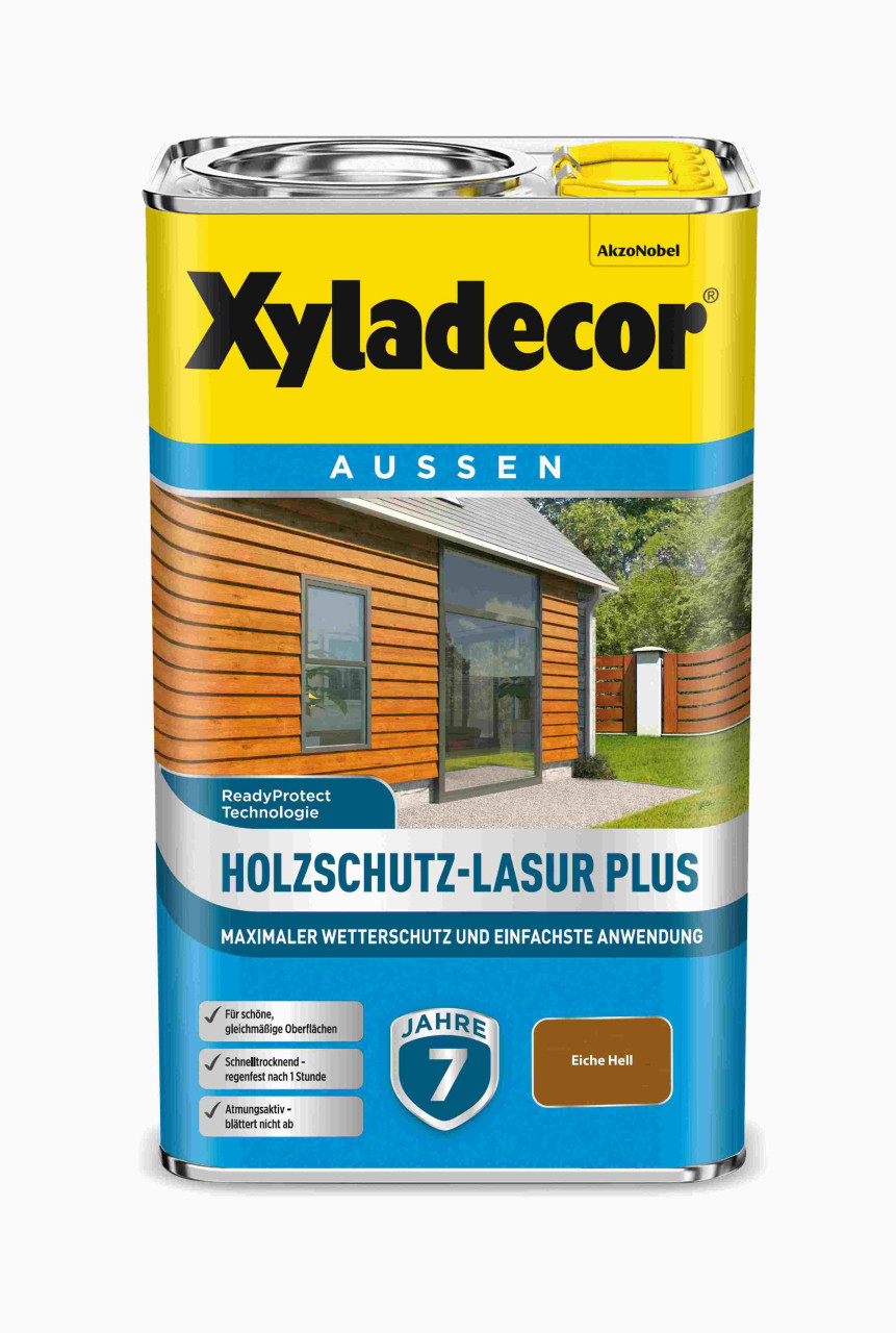 Xyladecor Holzschutz-Lasur 2,5 L eiche-hell Plus