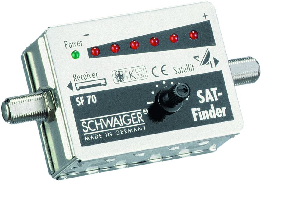 Schwaiger SAT-Finder SF70 531 6 LED Anzeige + Ton