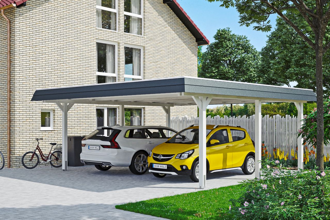 SkanHolz SKAN HOLZ Carport Wendland 630 x 637 cm mit Aluminiumdach GLO784204896