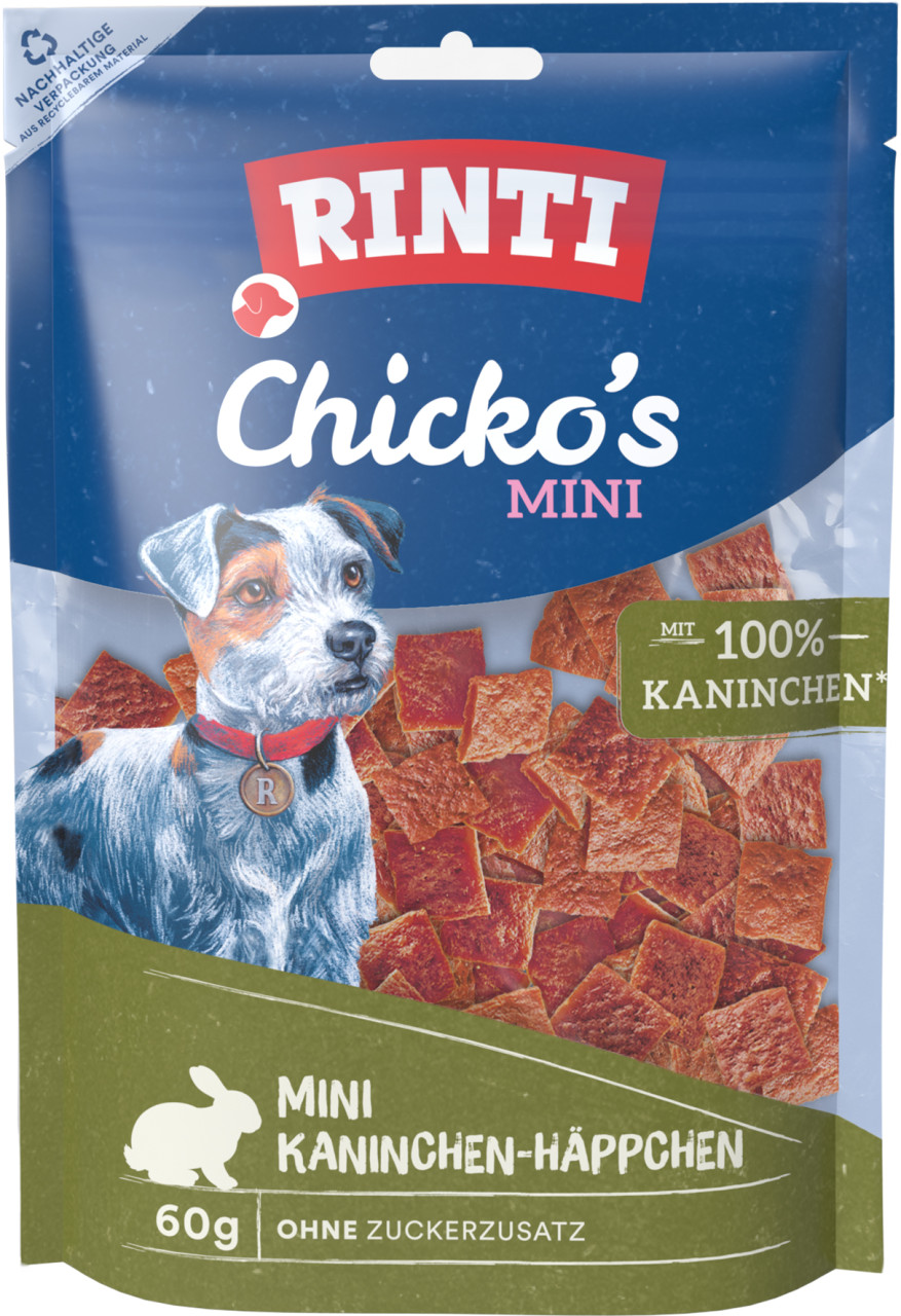 Rinti Chicko Mini Hundesnack Kaninchen Häppchen 60g