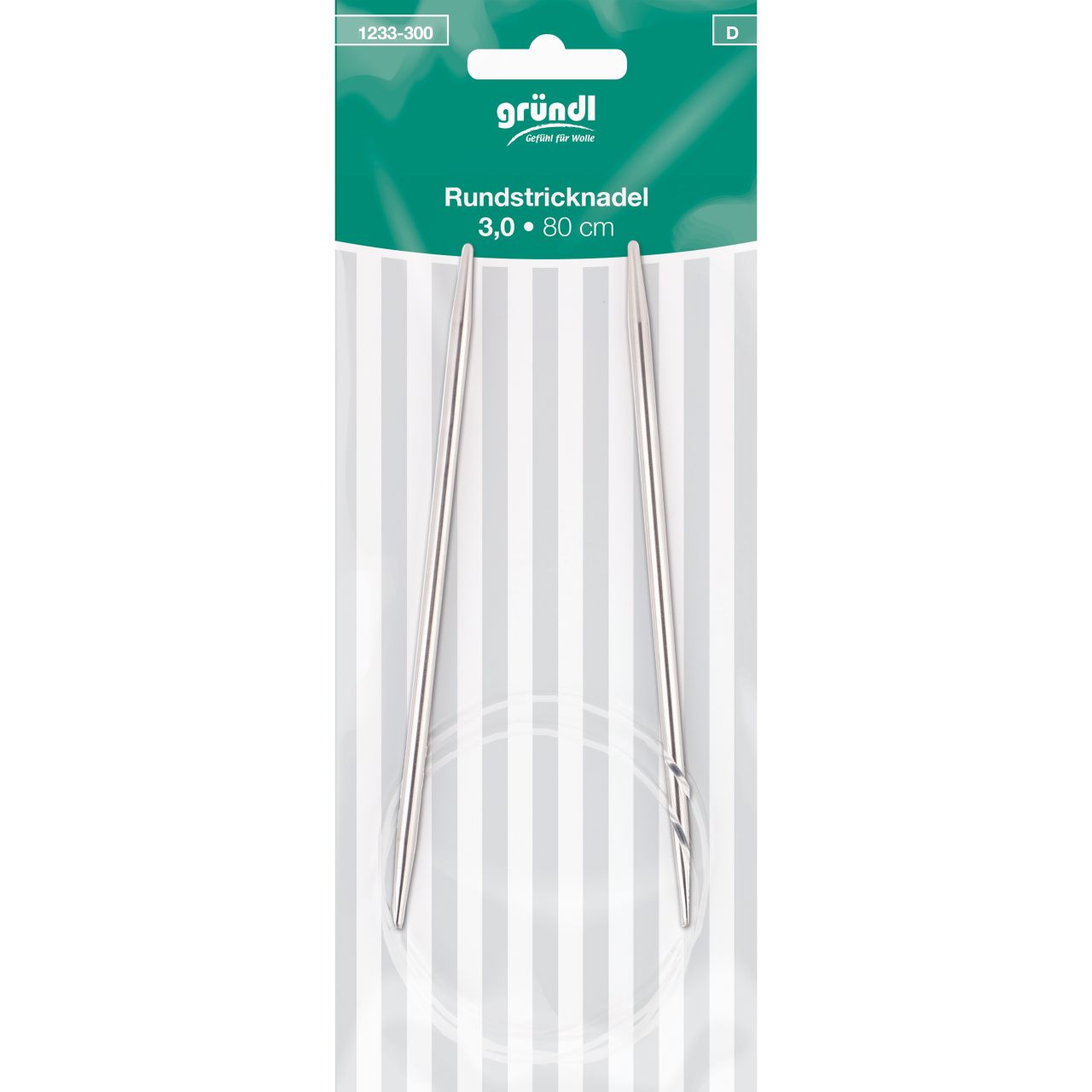 Gründl Rundstricknadeln 3 mm 80 cm