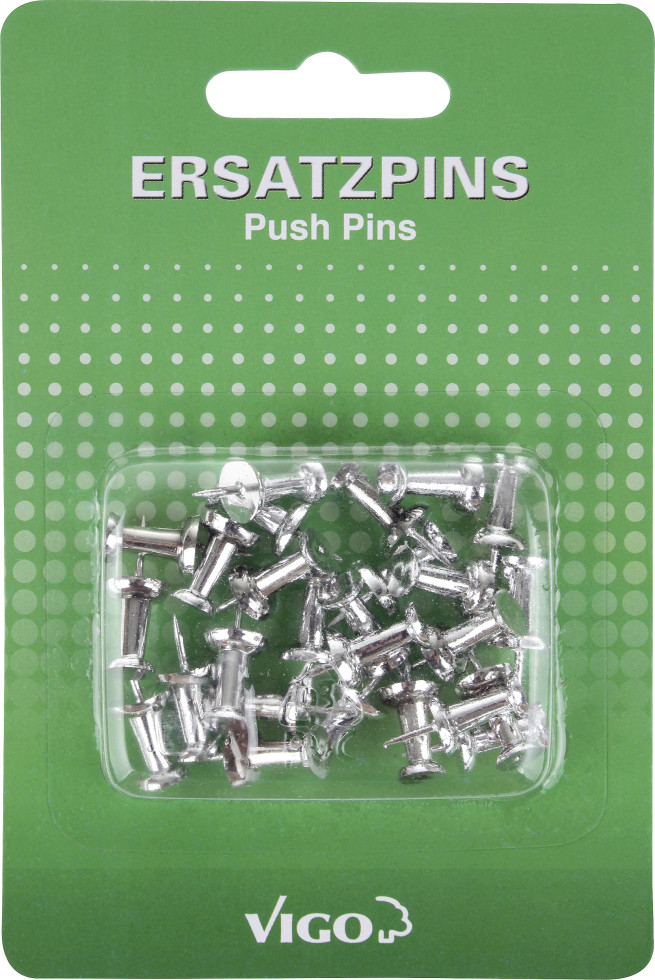 Vigo Pins für Pinn- und Magnettafeln 25er Pack, chrom