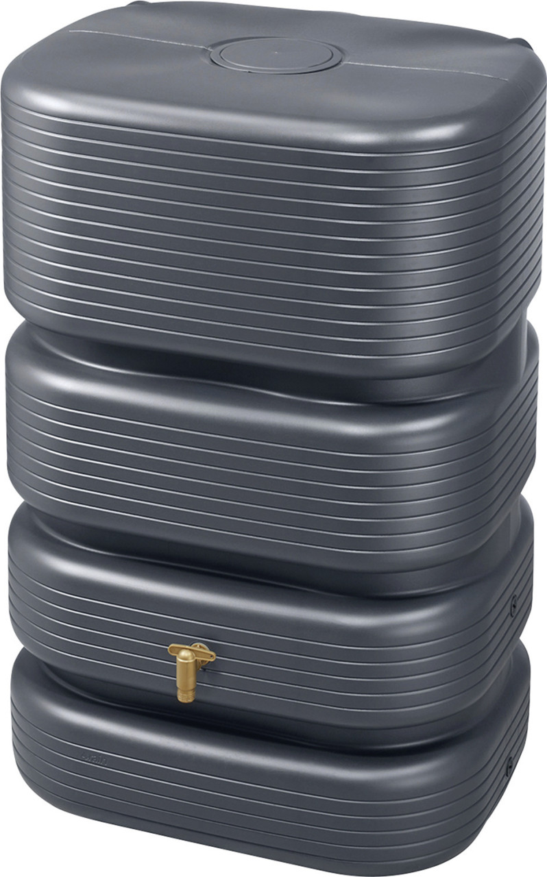 4rain Regentonne Wandtank Quadro 500 L graphitgrau GFM635c31414