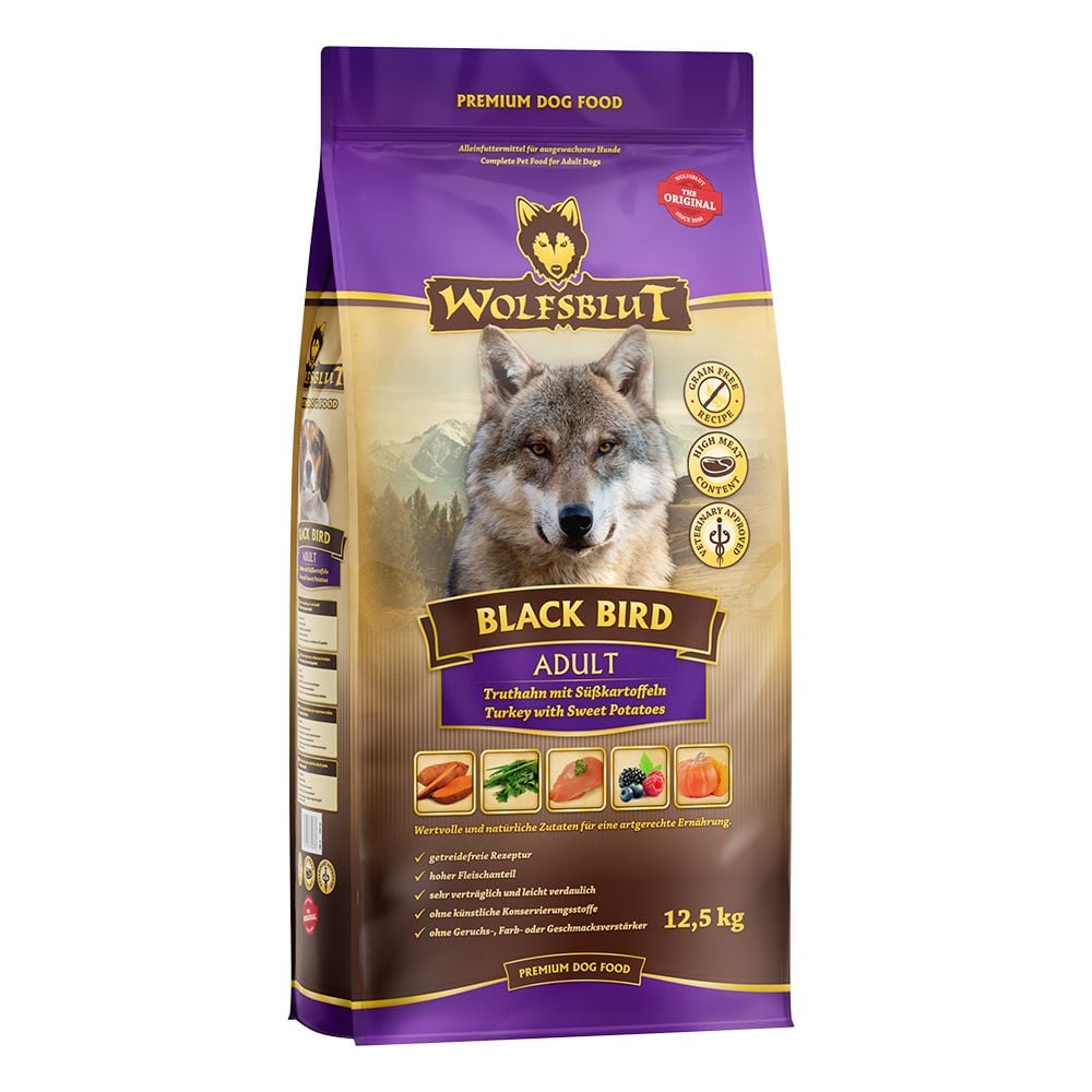 Weitere Wolfsblut Black Bird Adult Truthahn mit Süßkartoffel Hundefutter 12,5 kg GLO629307348