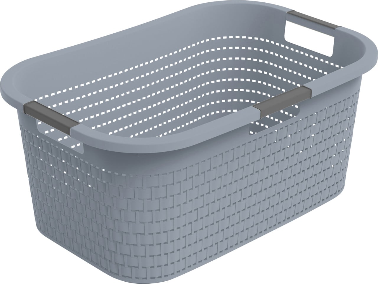Rotho Wäschekorb Country 40 L misty blau