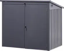 Floraworld Mülltonnenbox aus Stahl für 2 x 240 L Mülltonnen anthrazit