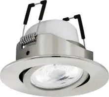 Eglo Connect Einbauleuchte Saliceto-Z nickel-matt Ø 8,8 cm dimmbar RGB