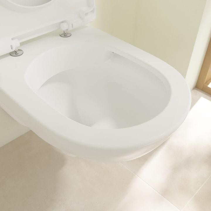 Villeroy & Boch Wand-Tiefspül WC O.novo, Spülrandlos, mit WC-Sitz
