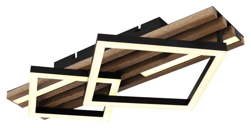 Globo Deckenleuchte Obrien 47,5 x 31 cm schwarz warmweiß GFM283cdd205