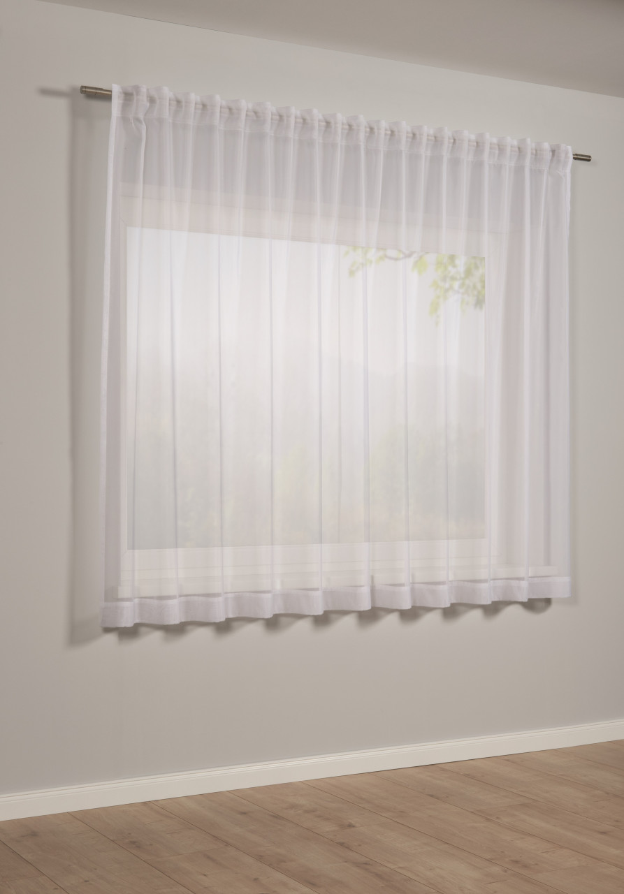 Sehlbach Store mit Gardinenband weiß 450 x 175 cm