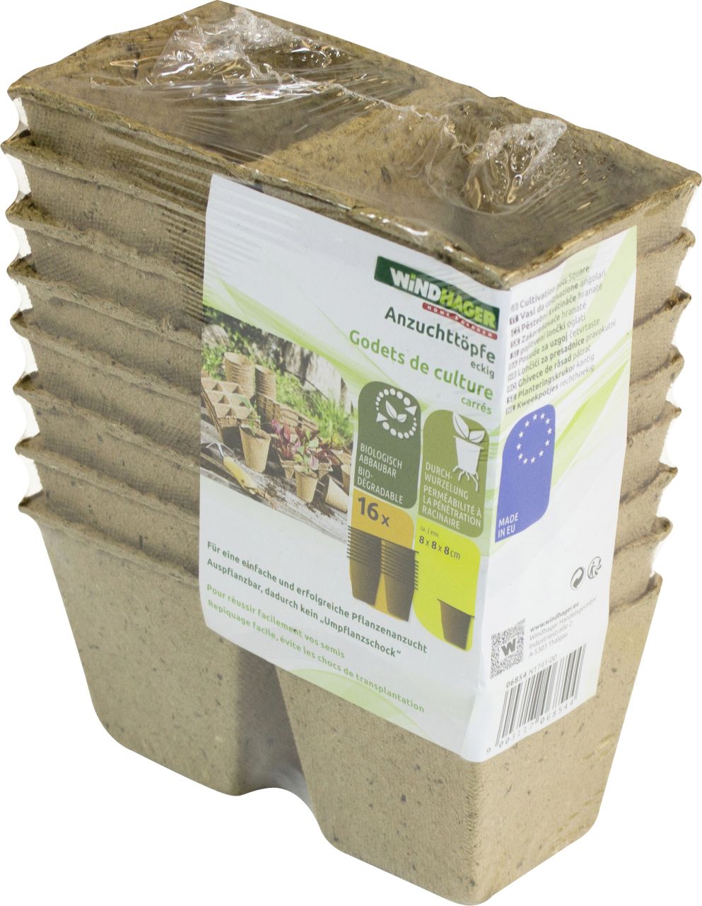 Windhager Anzuchttöpfe 16 x 7,5 cm, 16 Stück GLO688100752