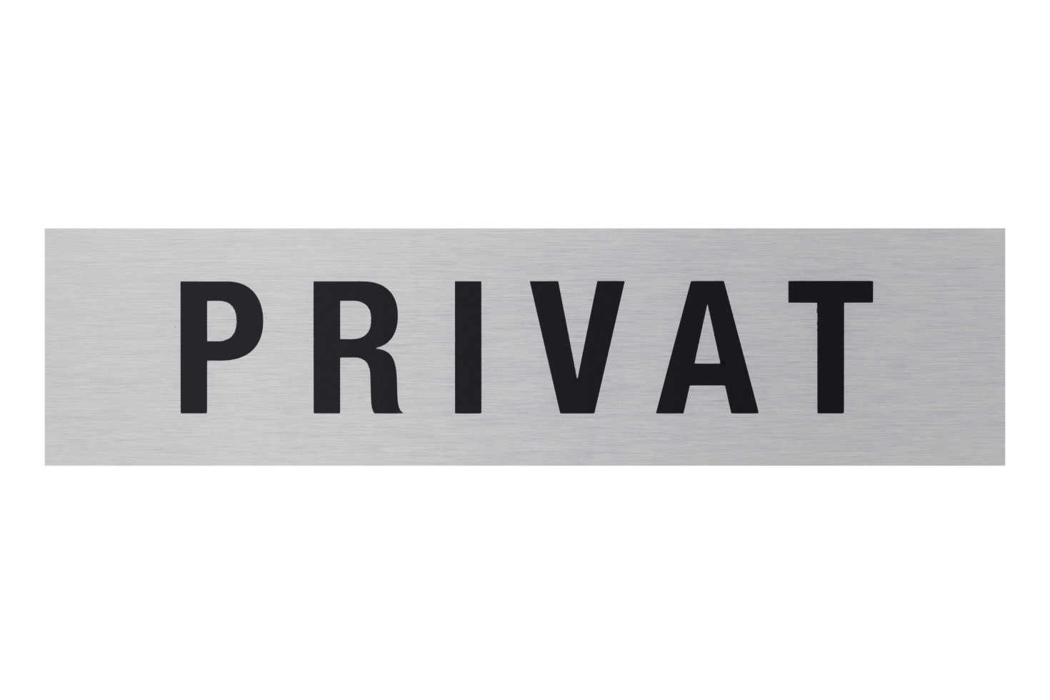 Conmetall Aufkleber Privat Aluminium 16 x 4 cm edelstahl-optik