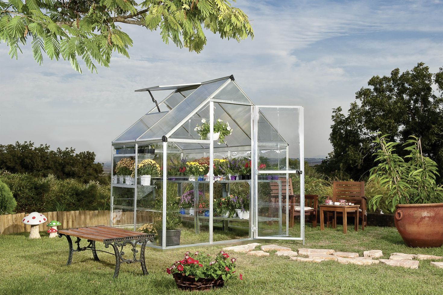 Canopia Gewächshaus Hybrid 6X4 silber 185 x 126 x 208 cm kaufen