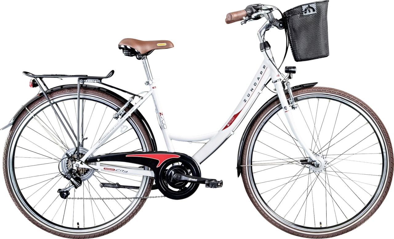 Zündapp Cityrad Z700 700c Damen 28 Zoll RH 46cm 6-Gang weiß rot GLO664012884