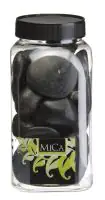 Mica Decorations Dekorative Steine schwarz groß 650 ml 1 kg