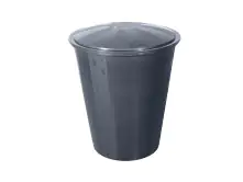 TrendLine Regentonne rund mit Deckel und Hahn 300 L grau