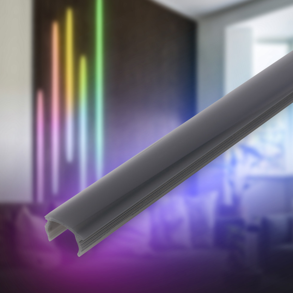 PC Profil Diffusor für Akustikpaneele Kunstoff 130 cm Rauchglas Optik ...
