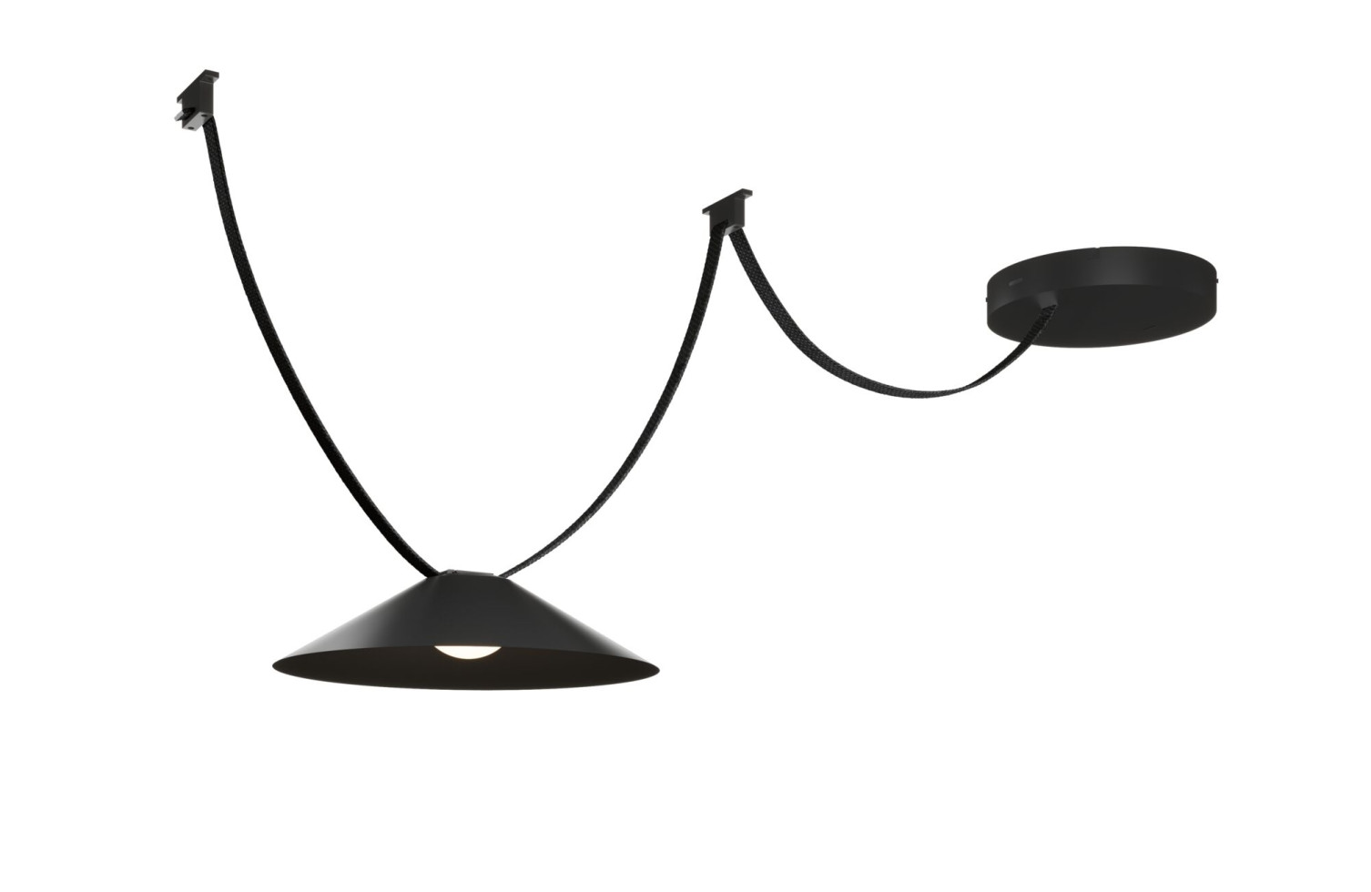 Paulmann LED-Leuchtenset Cone 12 W Ø 35 x 9 cm schwarz warmweiß