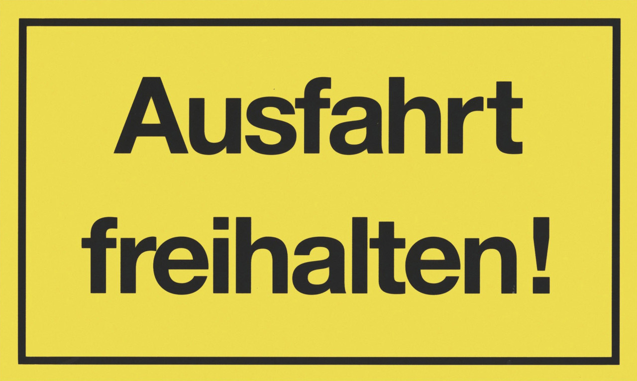 Metafranc Hinweisschild Ausfahrt freihalten 200 x 300 mm GLO763144890