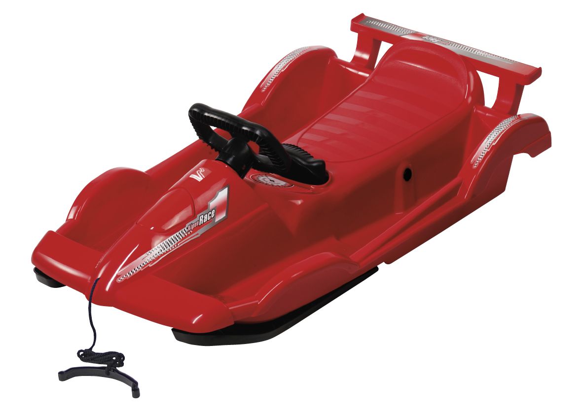 AlpenGaudi Alpen Gaudi Kunststoff Lenkbob Alpen Race 100x54x28,5 cm rot GLO665102798