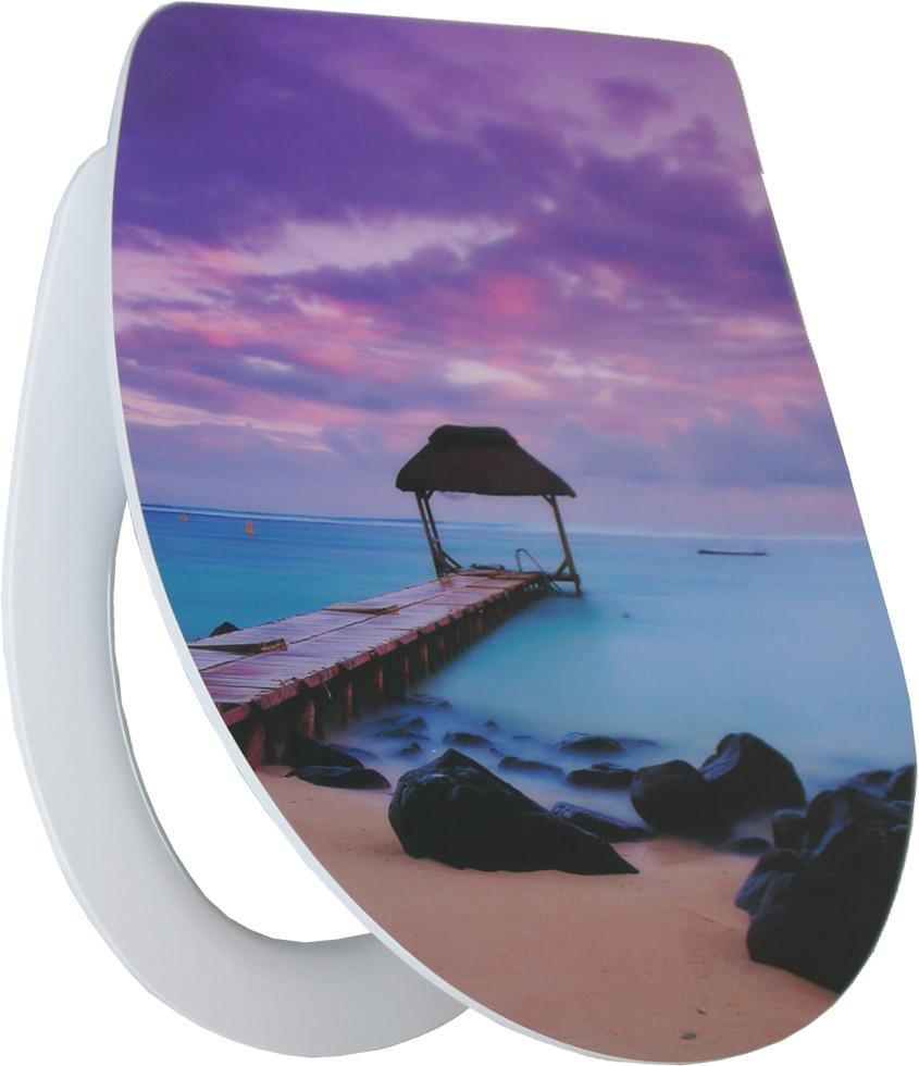 Primaster WC-Sitz mit Absenkautomatik Sunset weiß GLO782091078