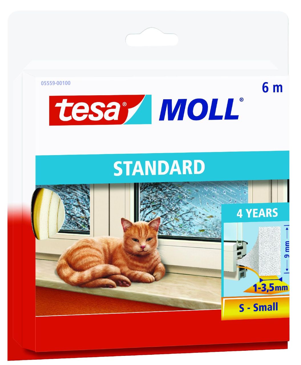 tesa Moll Schaumstoffdichtung Standard 6 m, weiß GLO765300494