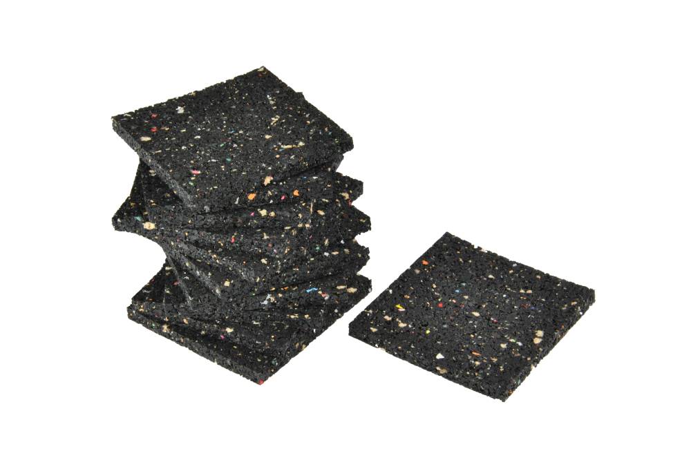 Kovalex Bautenschutzunterlage 90 x 90 x 8 mm schwarz 12 Stück