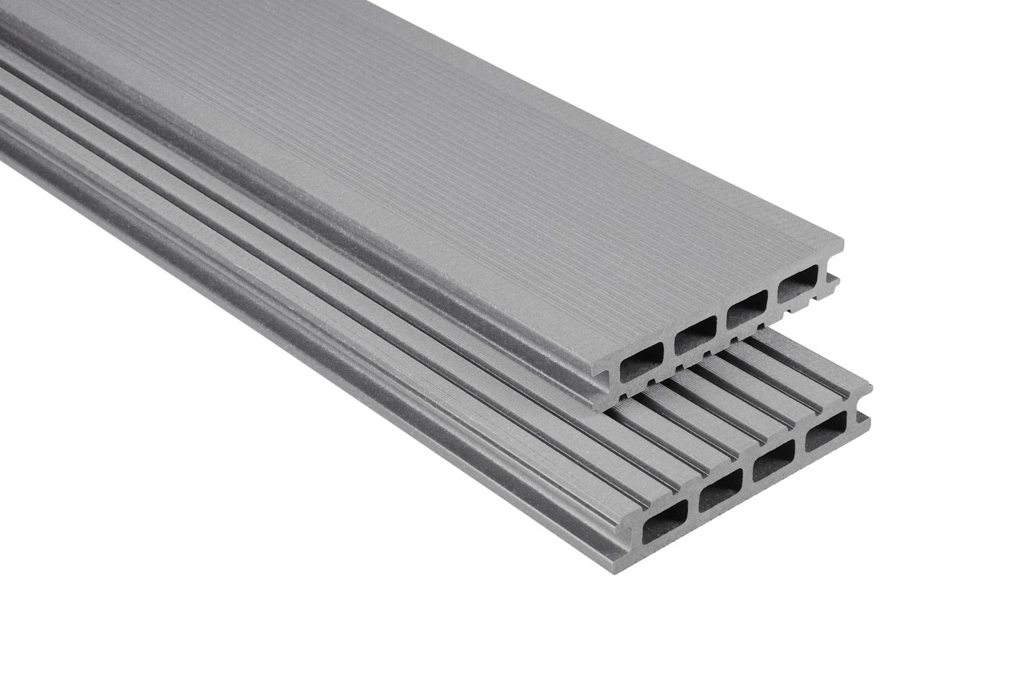 Kovalex Terrassendiele WPC Standard 14,5 x 2,6 cm grau gebürstet