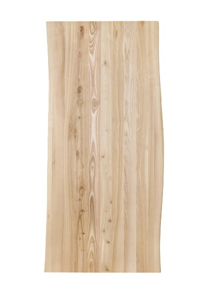 Tischplatte Esche massiv mit natürlicher Kante 2000 x 900 x 40 mm