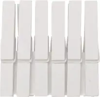 Glorex Holzklammern weiß 7,4 x 1,0 cm 6 Stück