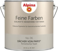 Alpina Feine Farben Wandfarbe No. 06 Dächer von Paris - romantisches graubraun 2,5 L