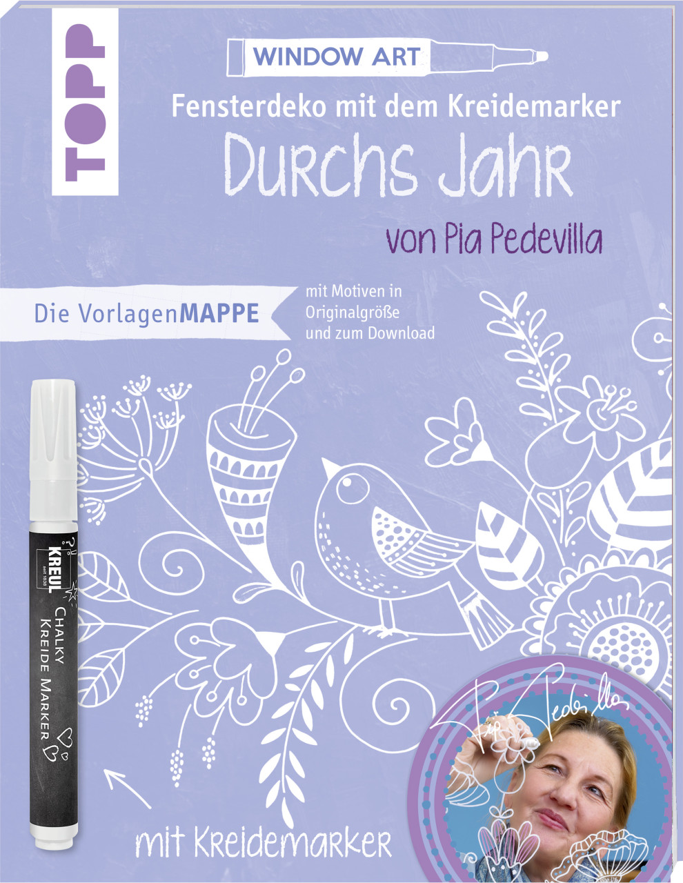 Vorlagenmappe Fensterdeko mit dem Kreidemarker - Durchs Jahr