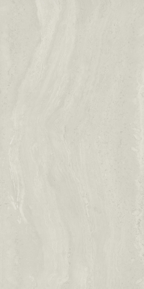 Bodenfliese Feinsteinzeug Travertino 60 x 120 cm grau/weiß