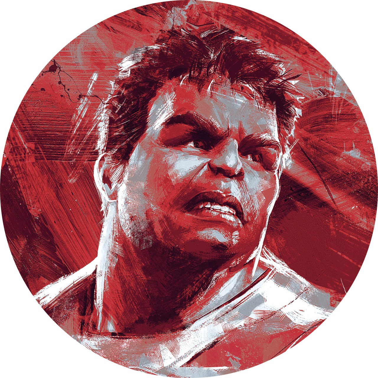 Komar Vlies Fototapete Dot Aveng Painting Hulk Ø 128 cm, selbstklebend