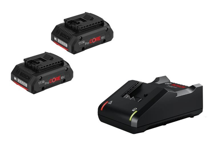 Bosch Professional Akku-Starterset mit 2x ProCore 18 V 4 Ah Akku & Ladegerät GAL